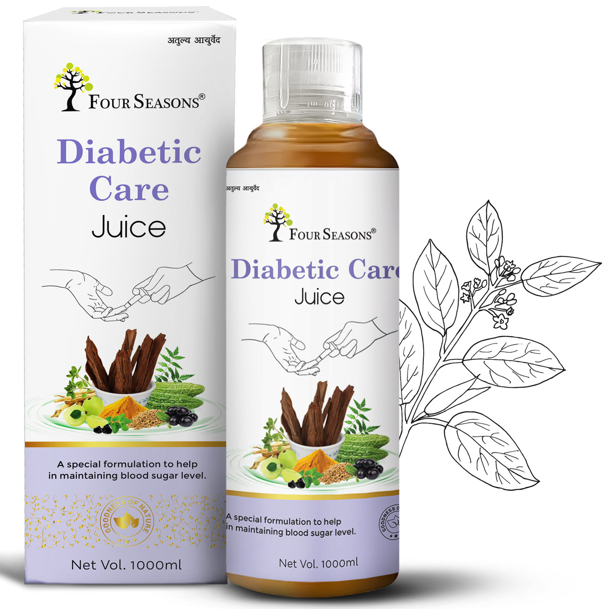 Diabetic Care Juice Diabetes care Blood Sugar Diabetes Free Four Seasons Ayurveda