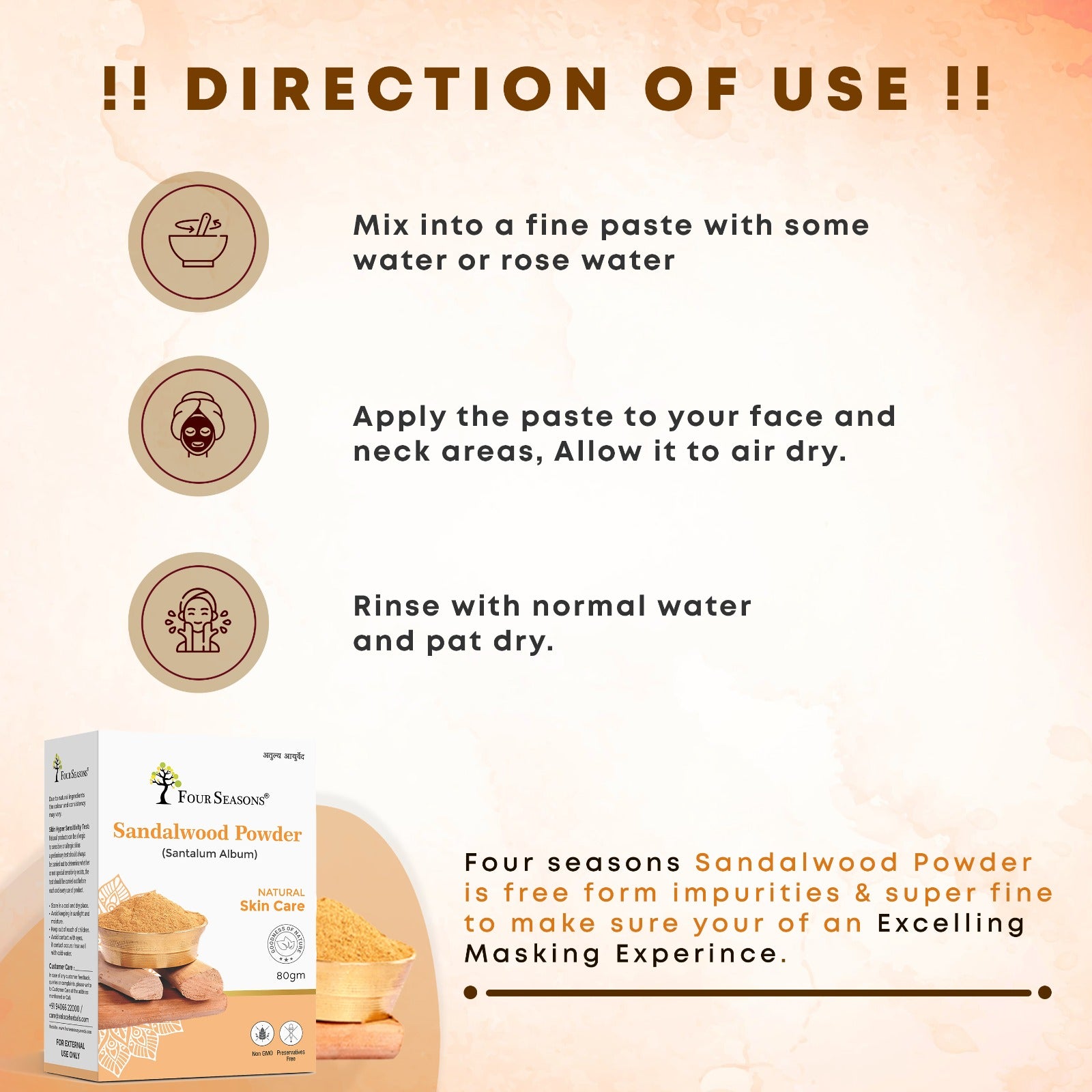 Sandalwood (Chandan) Face Pack Powder