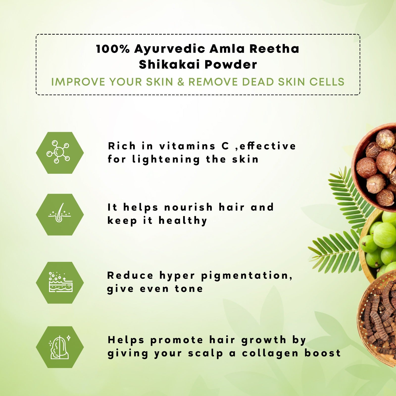 Amla Reetha Shikakai Powder