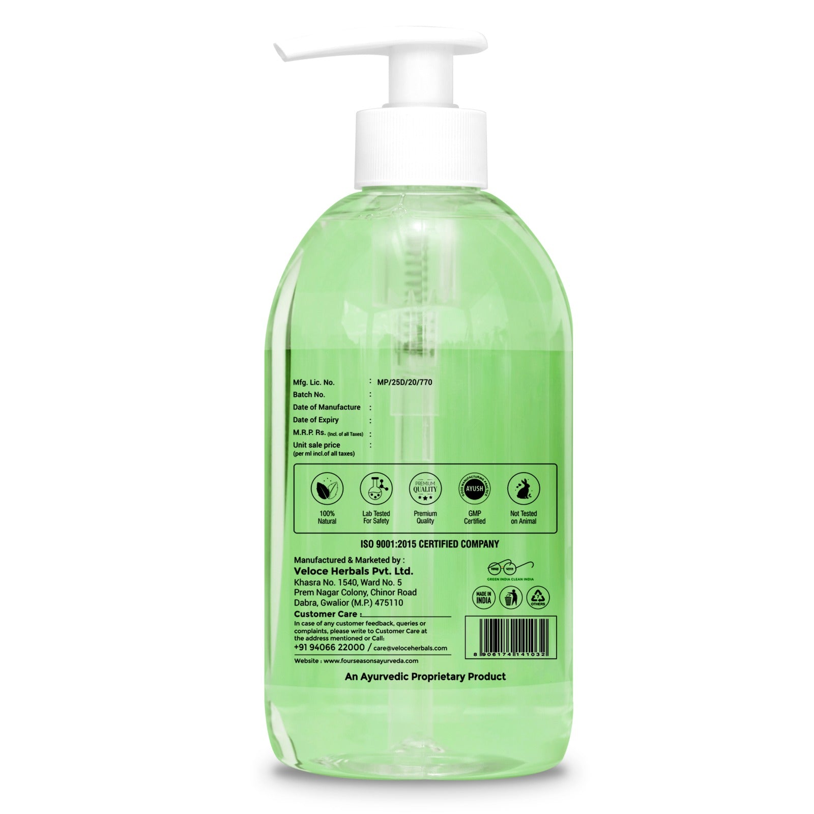 Deep Cleansing Ayurvedic Handwash  250ml