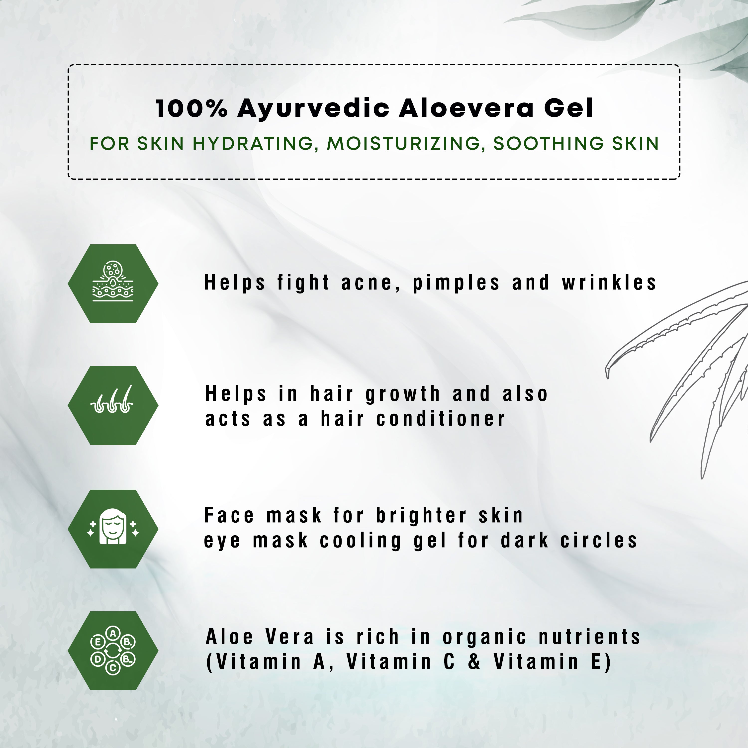 BUY Anti Acne Ayurvedic Facewash ( Pack Of 2 ) & GET 1 Aloe vera Skin Gel FREE