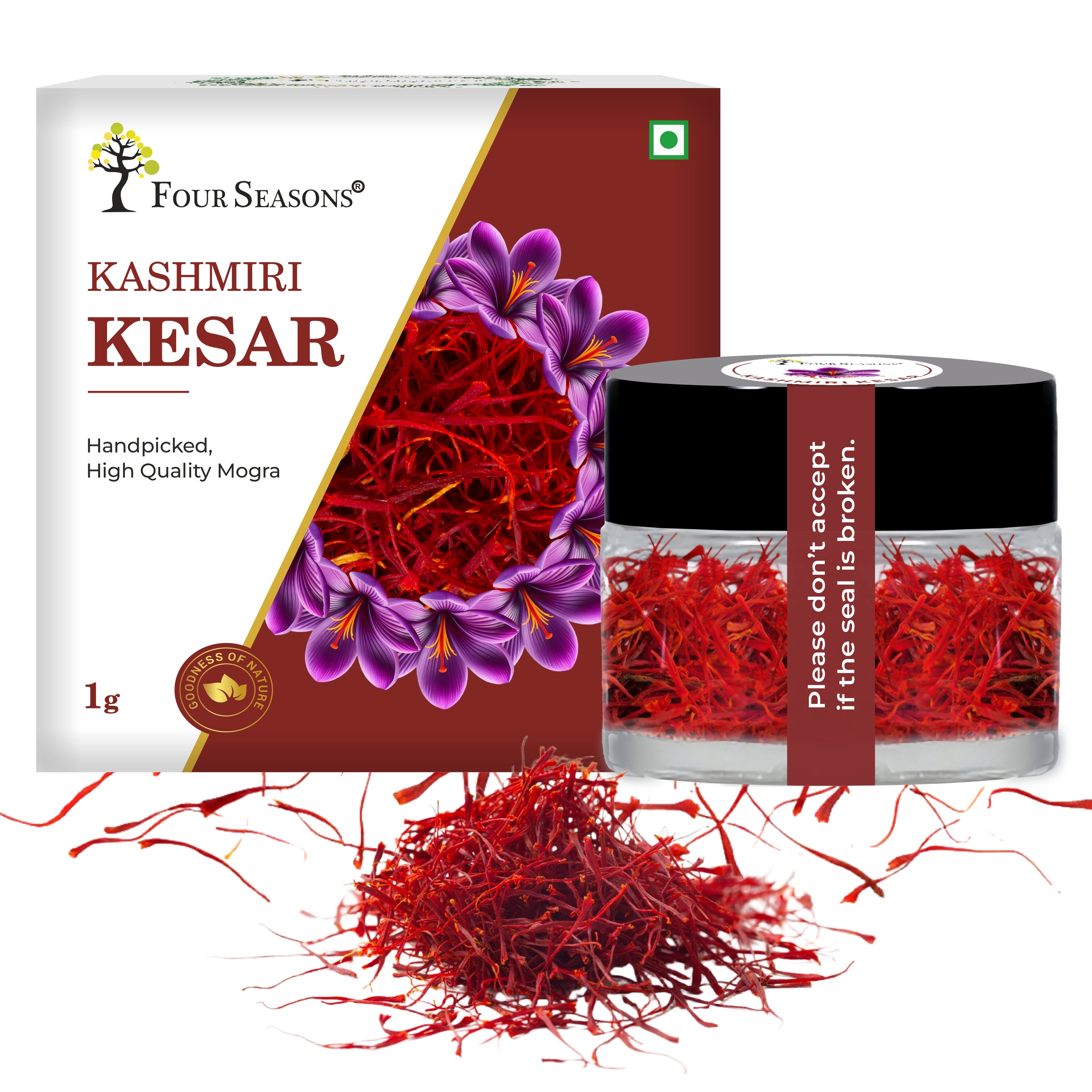 Kesar Sticker Kashmiri Kesar Saffron Original – Four Seasons Ayurveda