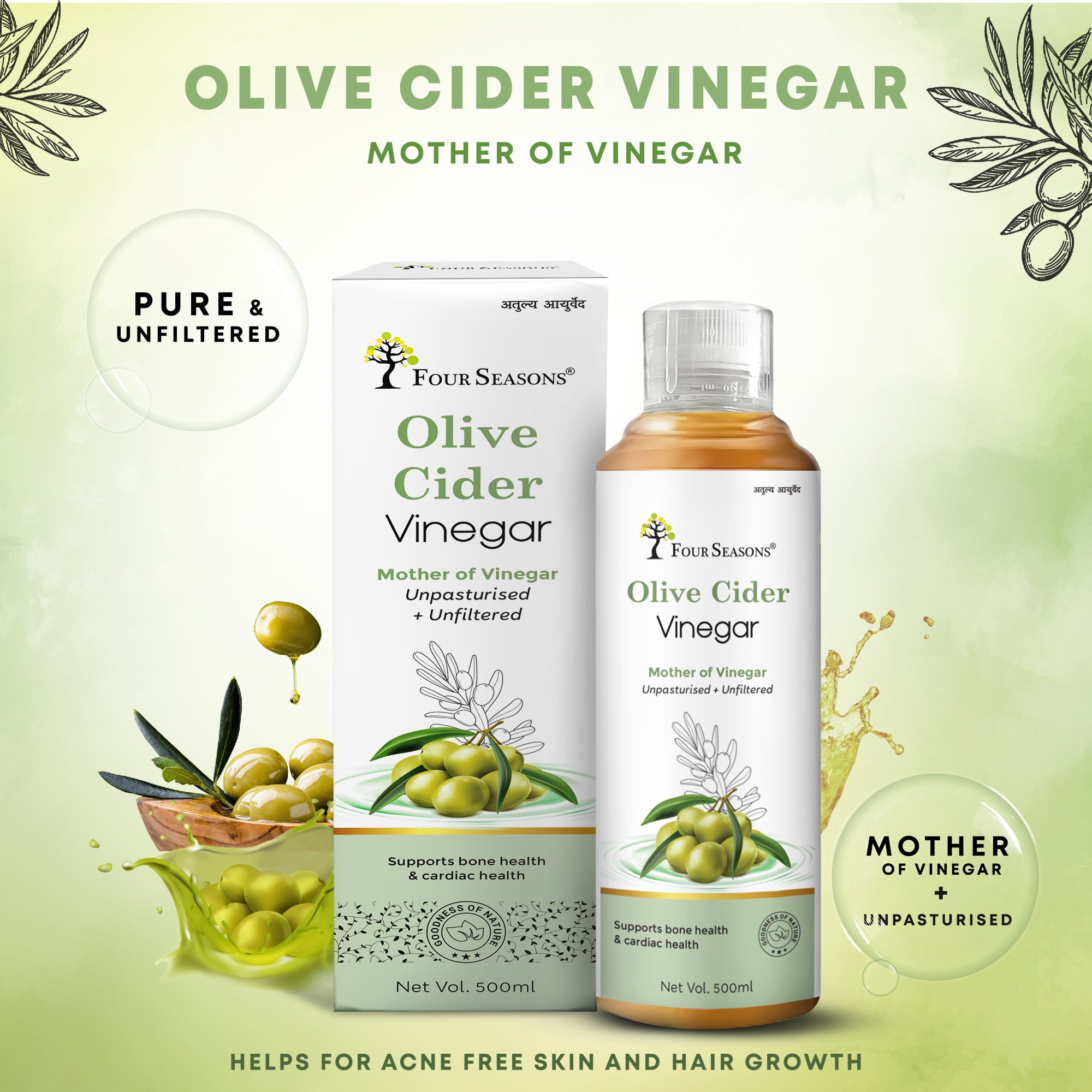 Olive Cider Vinegar ( Mother of Vinegar )