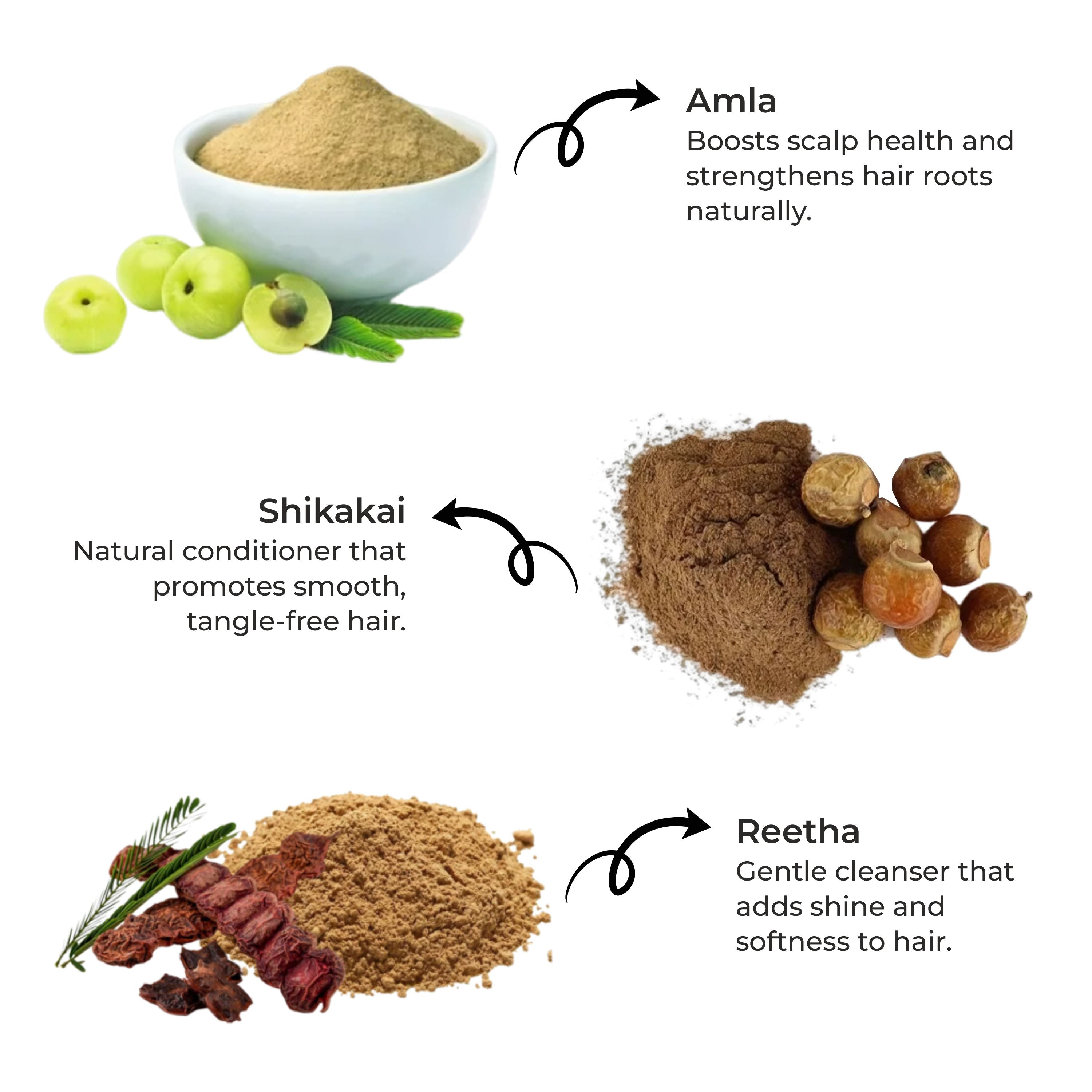Amla Reetha Shikakai Powder