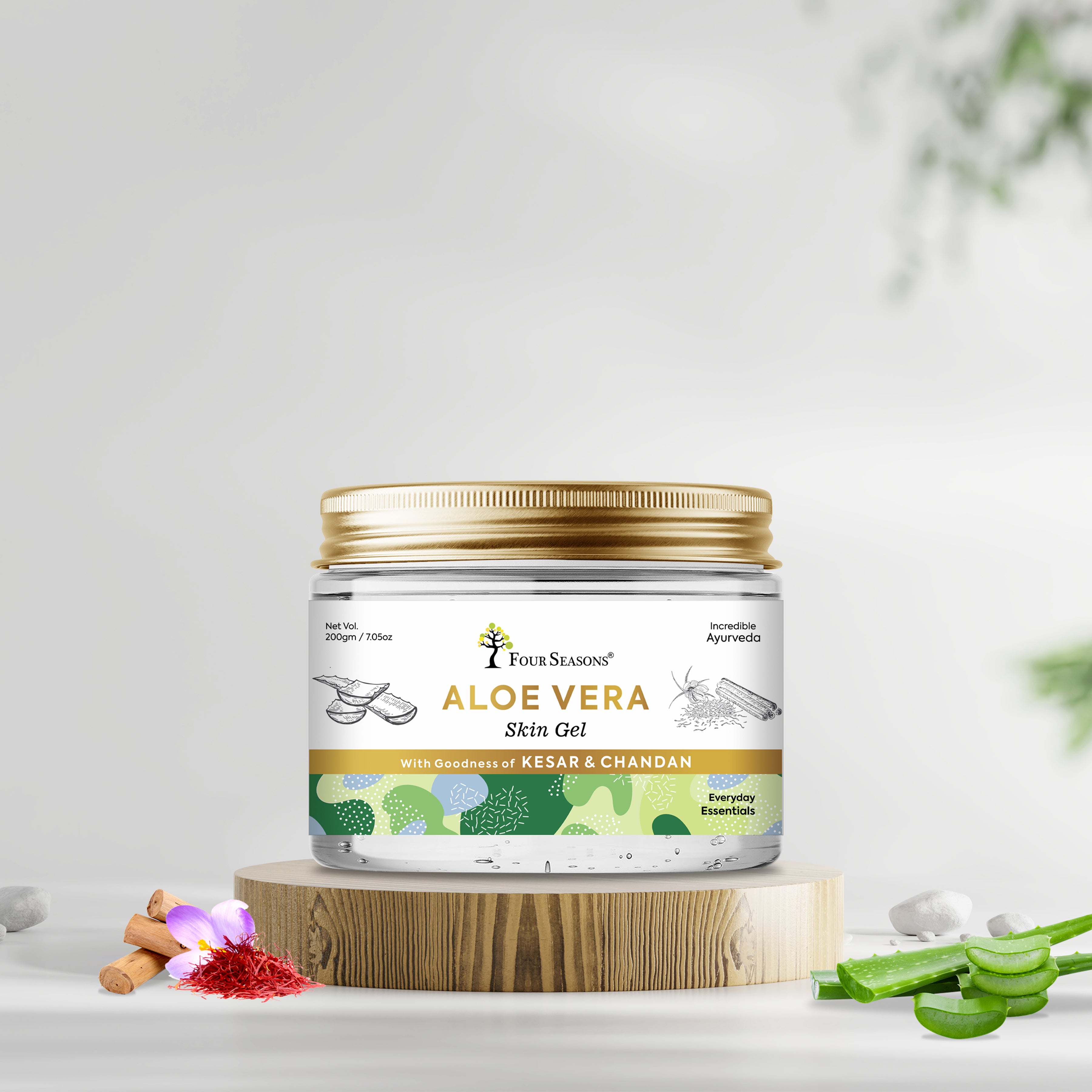 Aloevera Gel With Goodness Of Kesar & Chandan