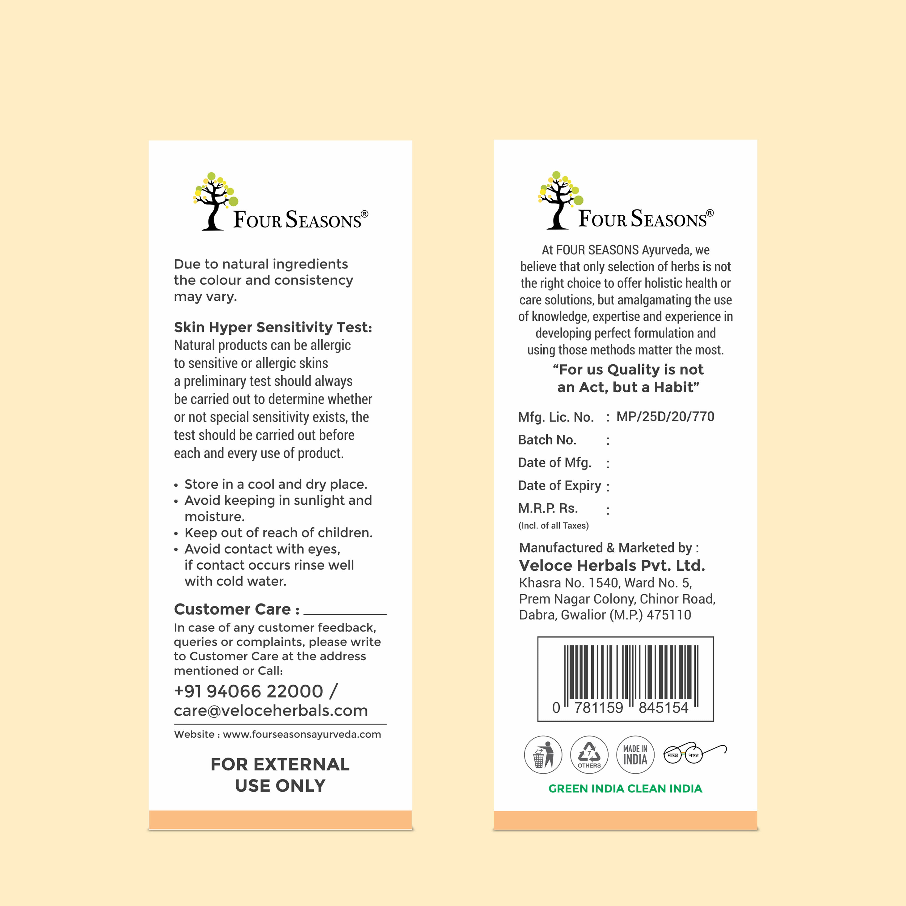 Sandalwood Face Pack Powder